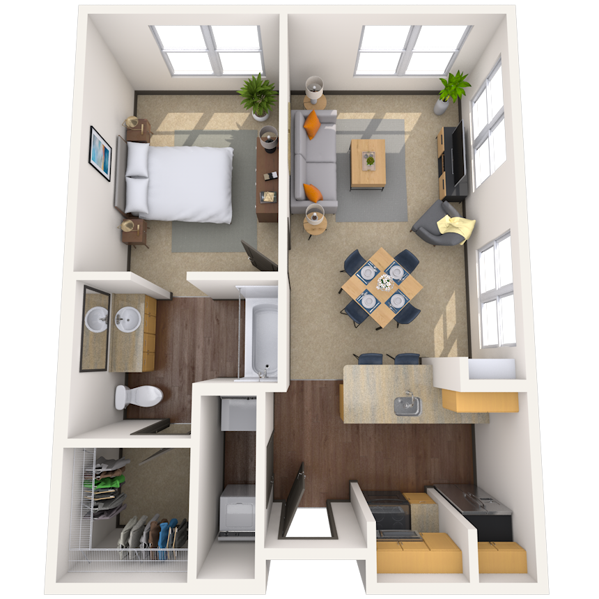 Floorplan image of unit 4021
